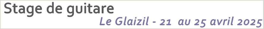 Stage de guitare - Le Glaizil 2025
